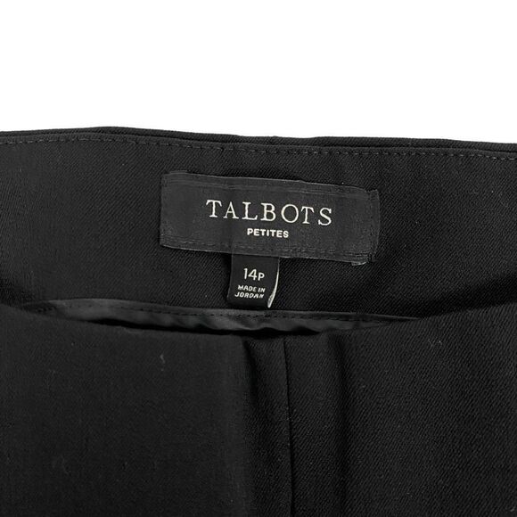 Talbots Women's Refined Bi-Stretch Straight-Leg Pants size 14P Black - Picture 4 of 7